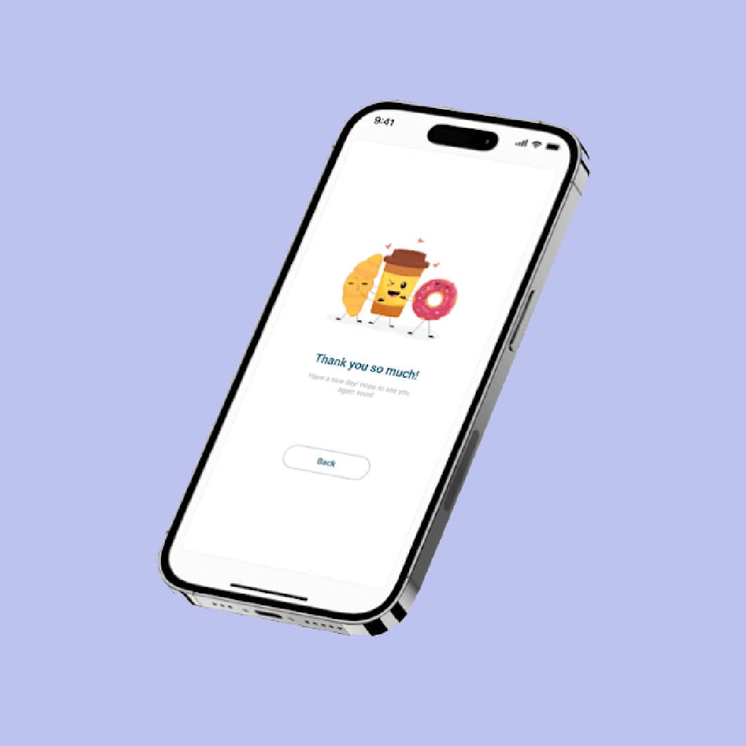 Bill and Tip app thank you screen after naming project