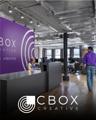 CBOX Creative brand name seen in office interior design