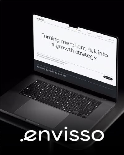 Envisso brand name over macbook website mockup