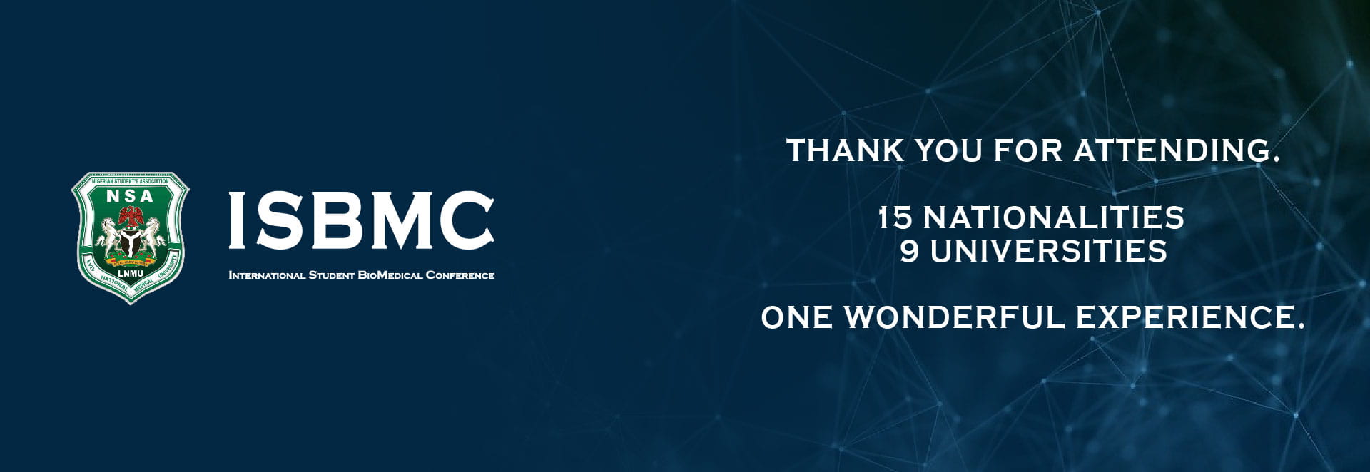 ISBMC name on conference appreciation poster